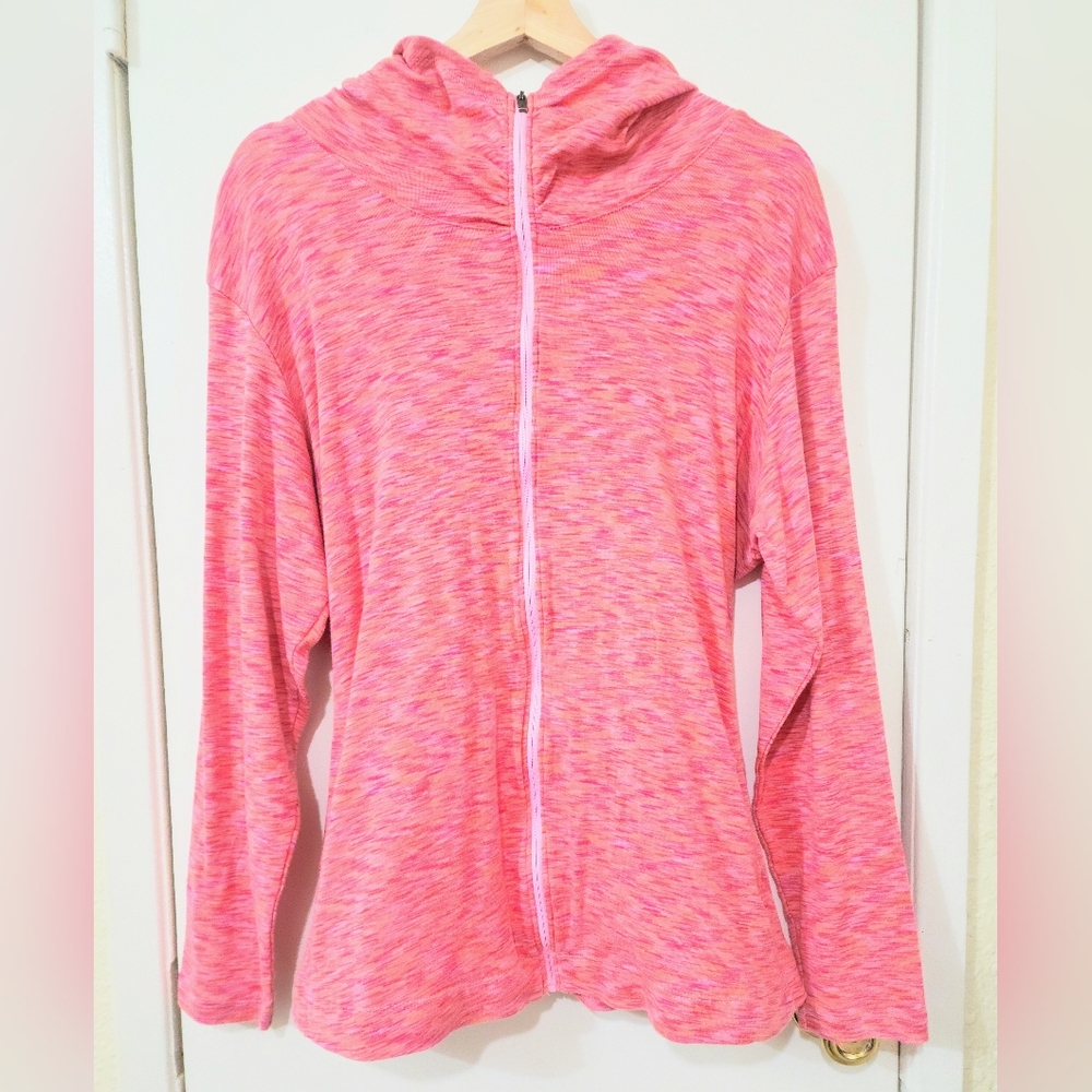 Columbia Pink Space-Dyed Full-Zip Hoodie